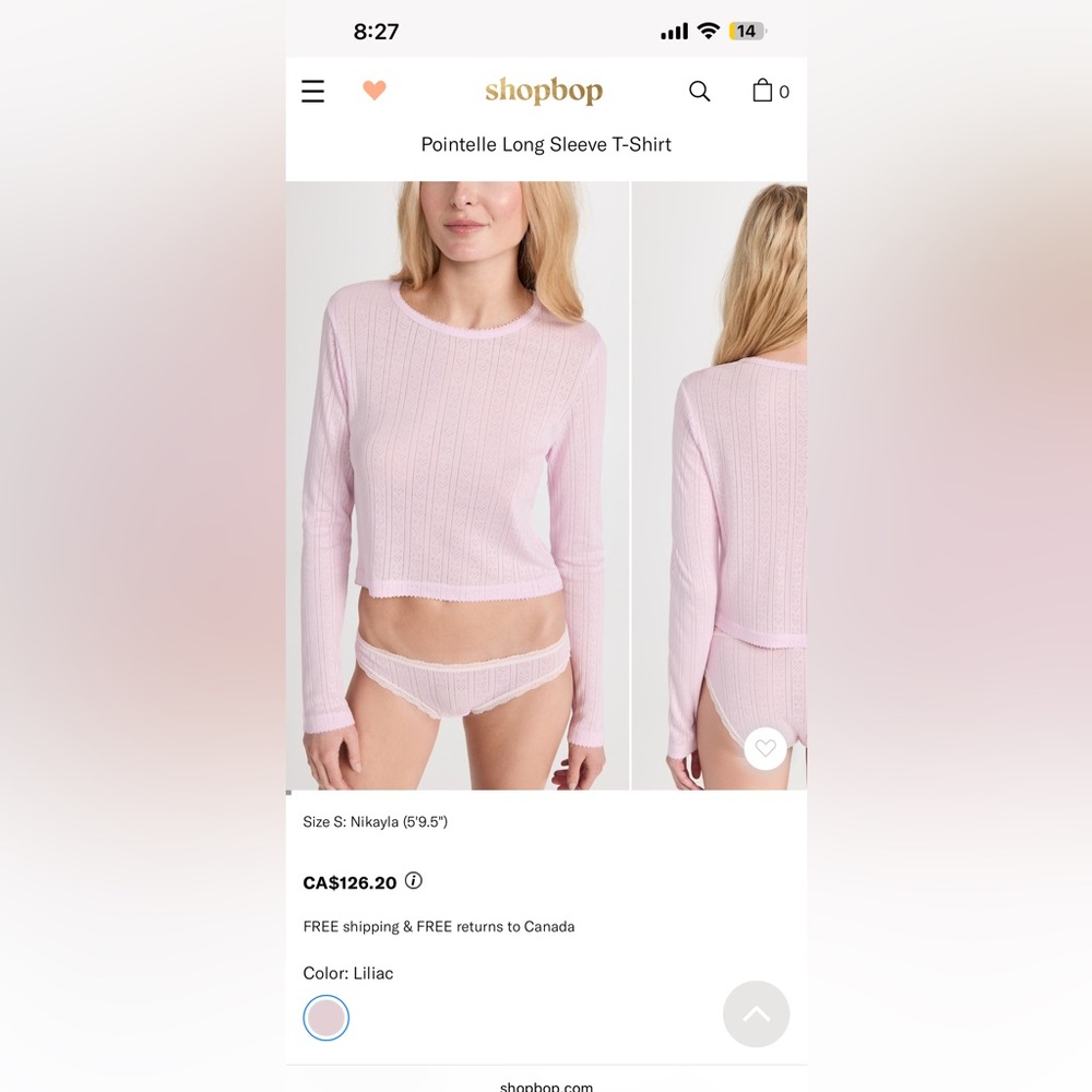 Stripe and Stare Pointelle Long Sleeve